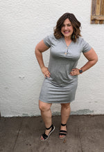 Load image into Gallery viewer, Grey Tshirt Dress Made In USA
