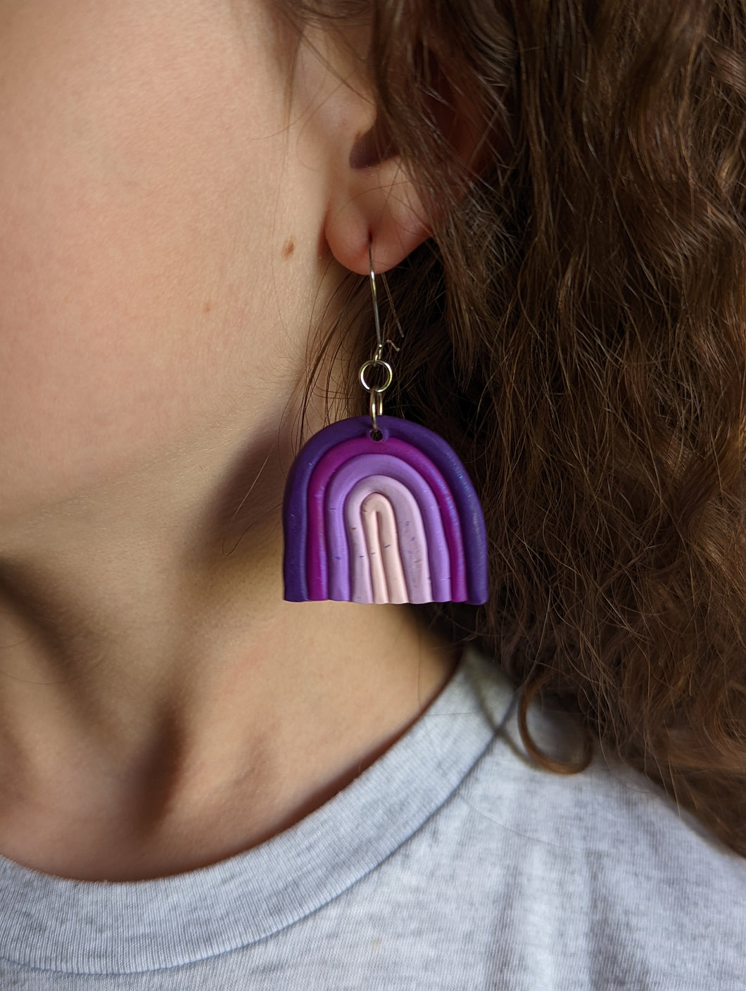 Purple Rainbow Earrings