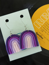 Load image into Gallery viewer, Purple Rainbow Earrings
