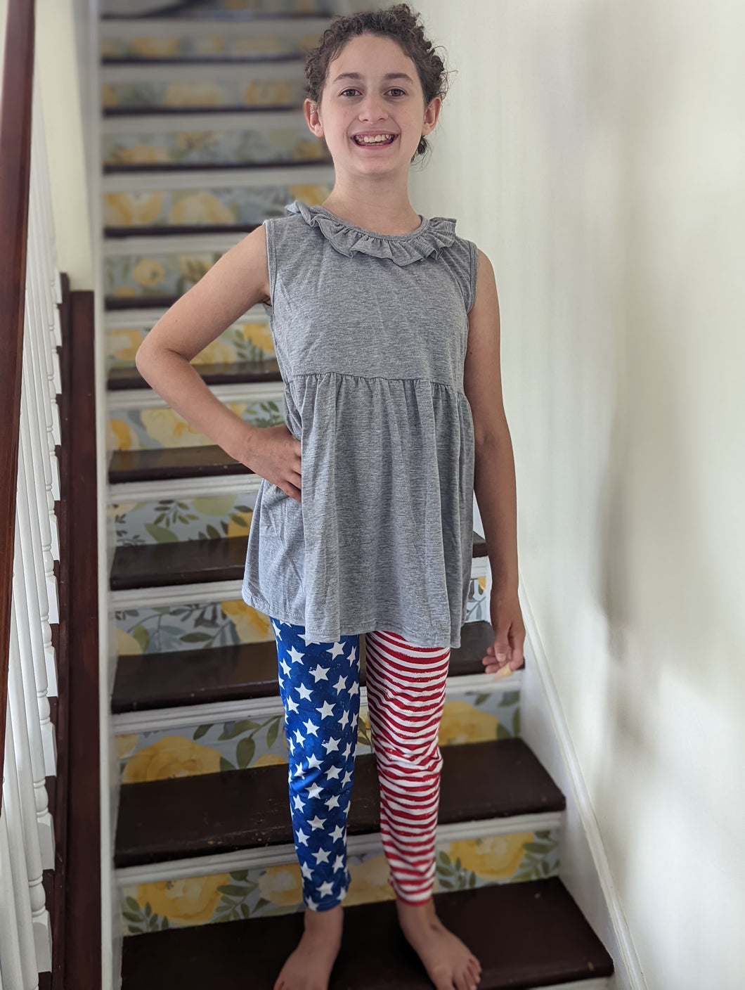 Classic Americana Capri Set- Girls